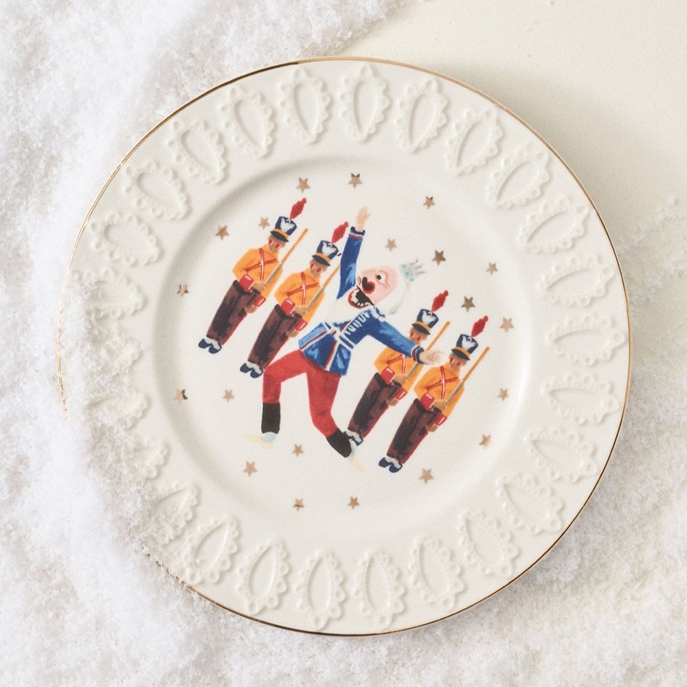 NEW Anthropologie New York City Ballet Nutcracker Dessert Plate